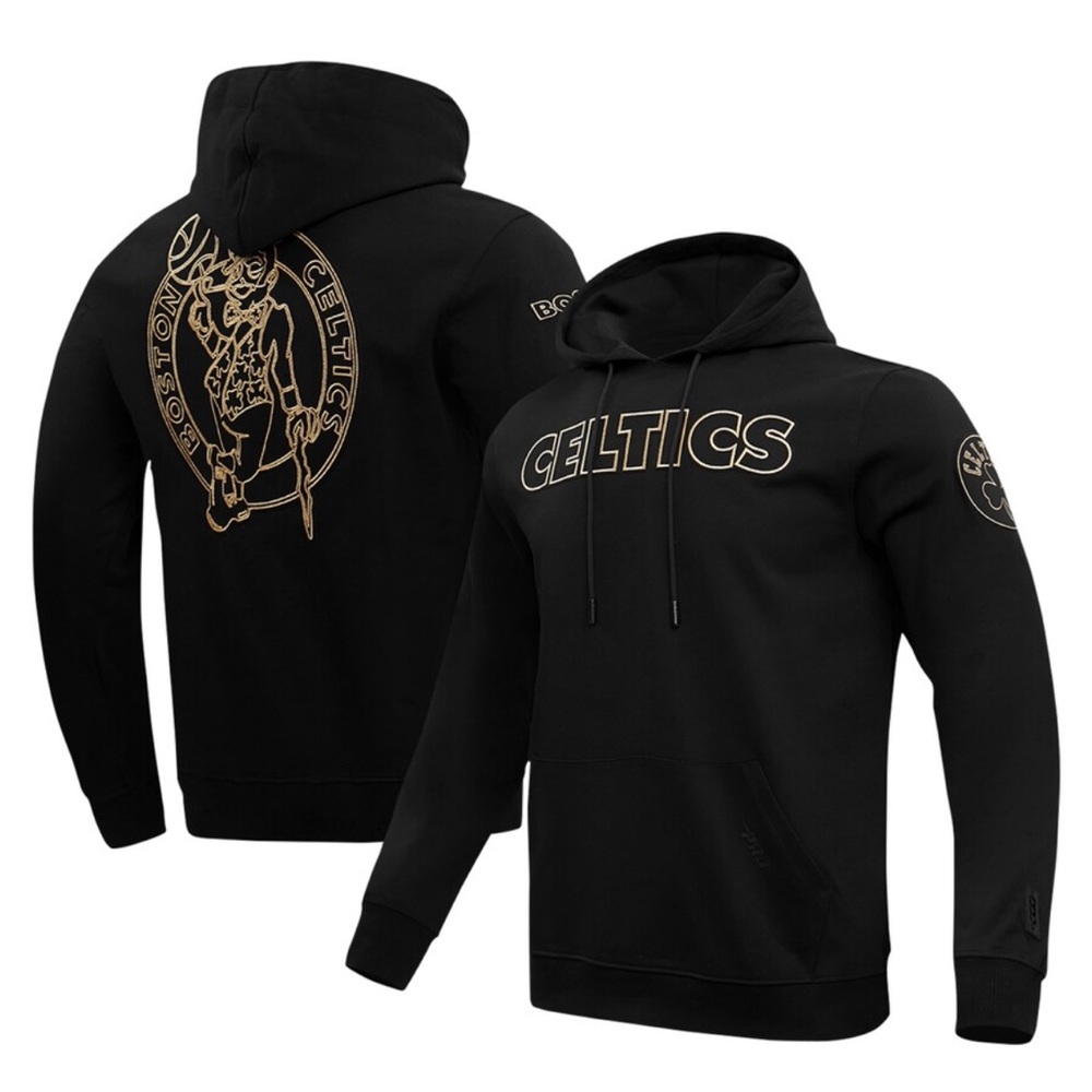 Boston Celtics Pro Standard Black & Gold Pullover Hoodie